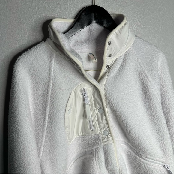 Free People FP Movement Hit The Slopes Fleece Jacket - White - Picture 6 of 9